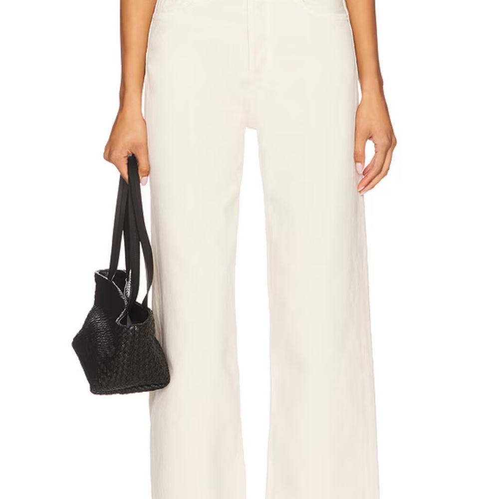 Agolde Women's Wide Leg Cream Jeans